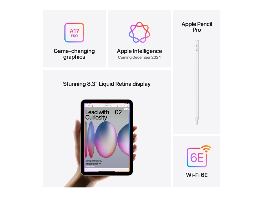 Apple Ipad Mini A17 Pro Wi-Fi - Tablet - 128 Gb - 8.3" Ips (2266 X 1488) - Blå