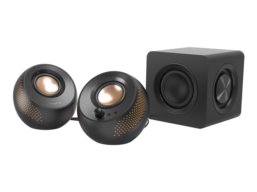Creative Computer-Lautsprecher Creative 2.1 Pebble X Plus Computer-Lautsprecher Mit Subwoofer Schwarz/Schwarz