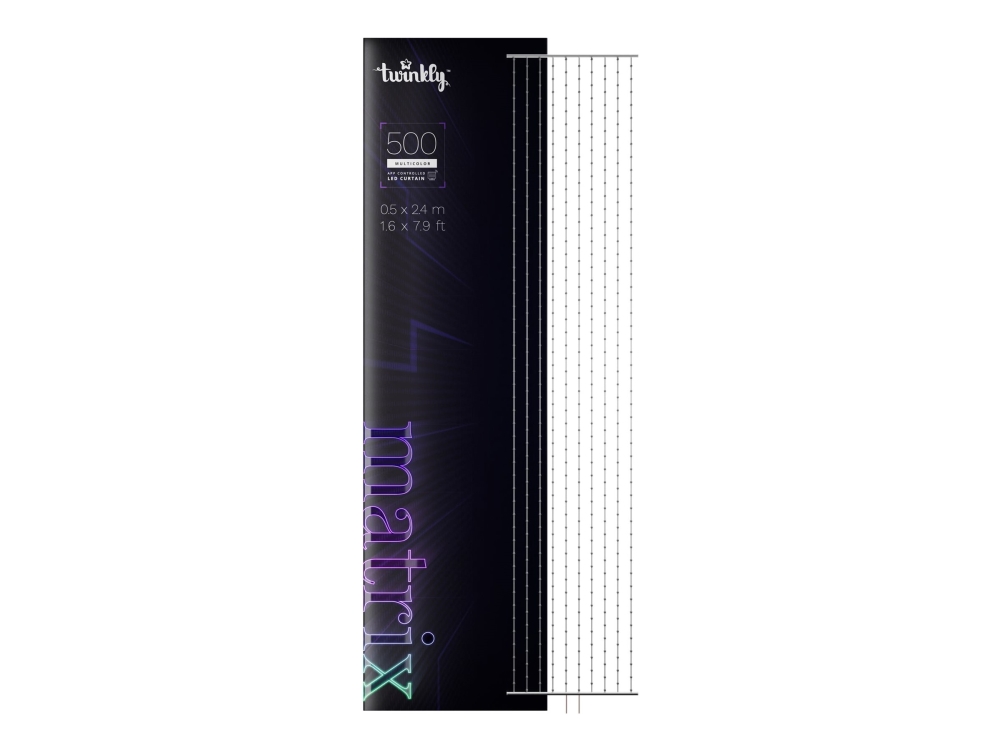 Twinkly Matrix - 480 Rgb Led-Perlenlichter, Klares Kabel, 3,3X3,3Ft Stecker Typ F