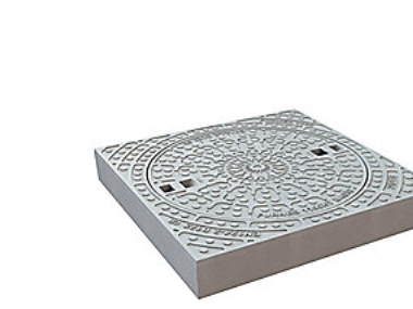 RJ Firk. karm m/dæksel 600mm - 1105HT Basic, med lås. SG-jern B125