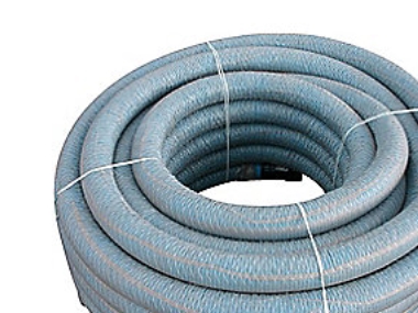 Drænrør 92-80mm. 50m rll. - med geotekstil 2,4x7mm slids. Blå Pipelife PVC - (50 meter)