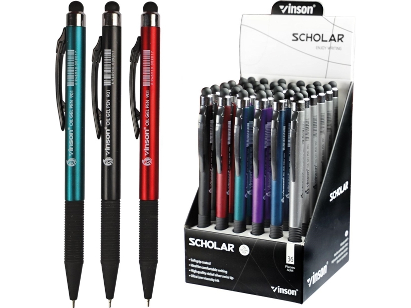 Titanum Vinson Scholar Touch Automatisk Kuglepen 0,7 Mm 36 Stk Display