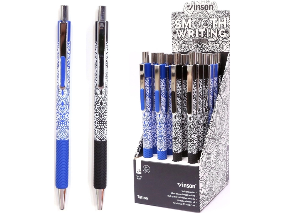Titanum Vinson Mandala Automatisk Kuglepen 0,7 Mm 24 Stk Display