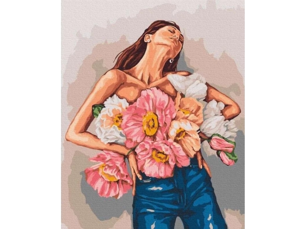 Painting by numbers - Girl 40x50cm | Skola & Hobby - Konstmaterial - Dukar | GameStuff