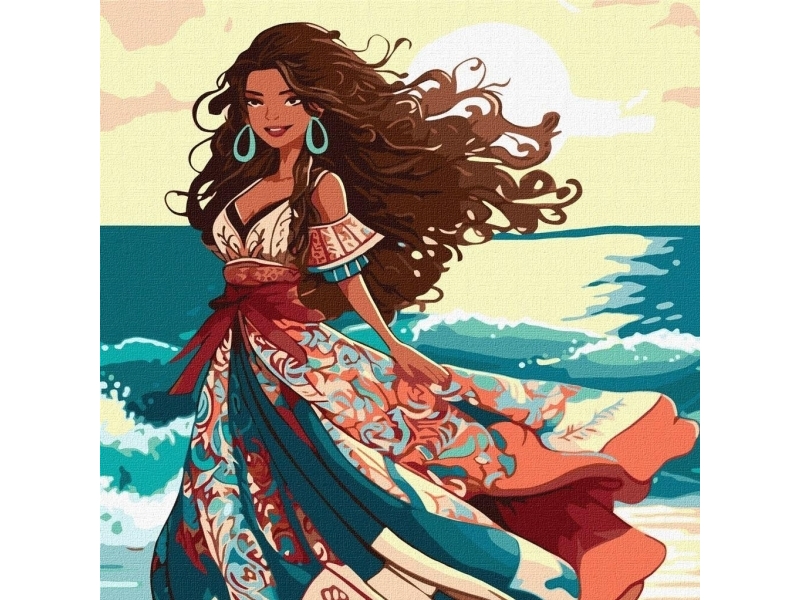 Painting by numbers - Beauty on the coast 40x40cm