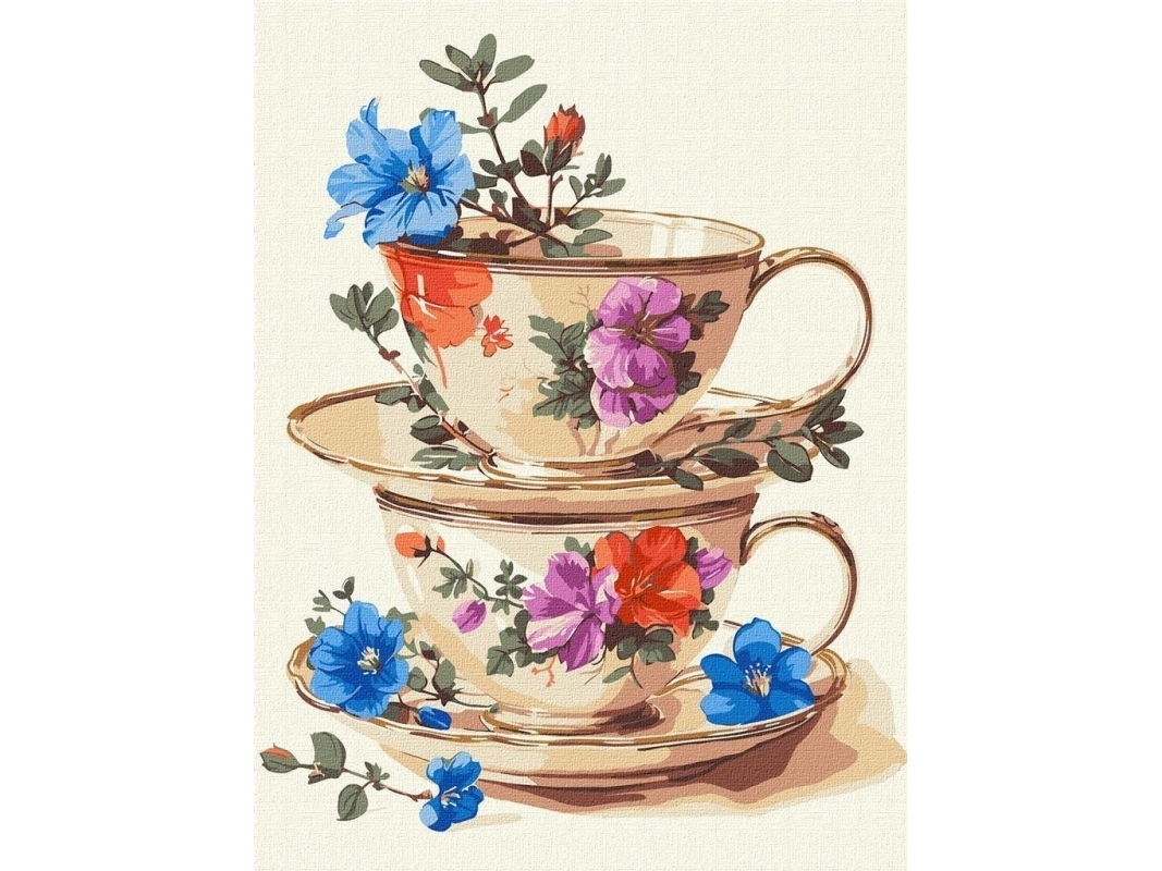 Painting By Numbers - Charm Of Cups 30X40cm