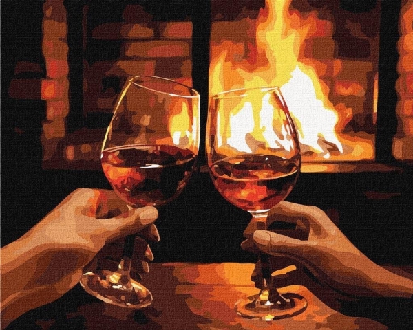 Painting By Numbers - Heating By The Fireplace