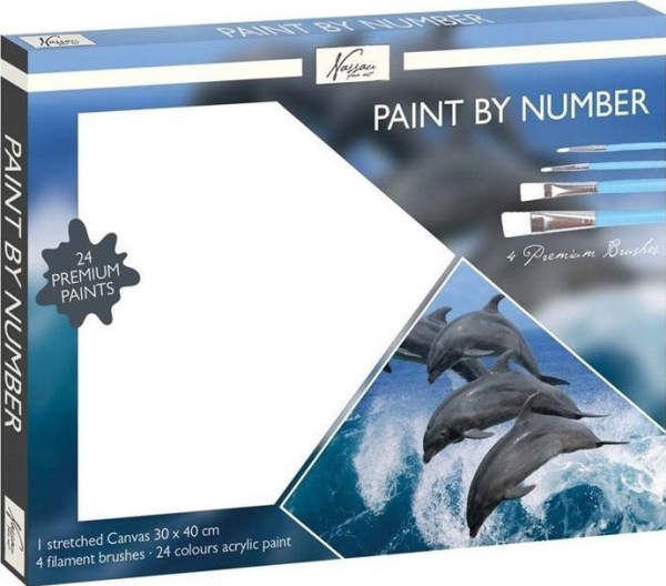 Painting By Numbers - Dolphin 30X40cm