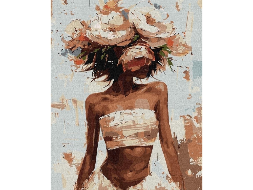 Painting By Numbers - Flower Hat 40X50cm