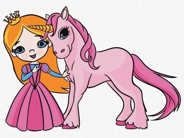 Painting by numbers - Princess... 30x40cm | Skola & Hobby - Konstmaterial - Dukar | GameStuff