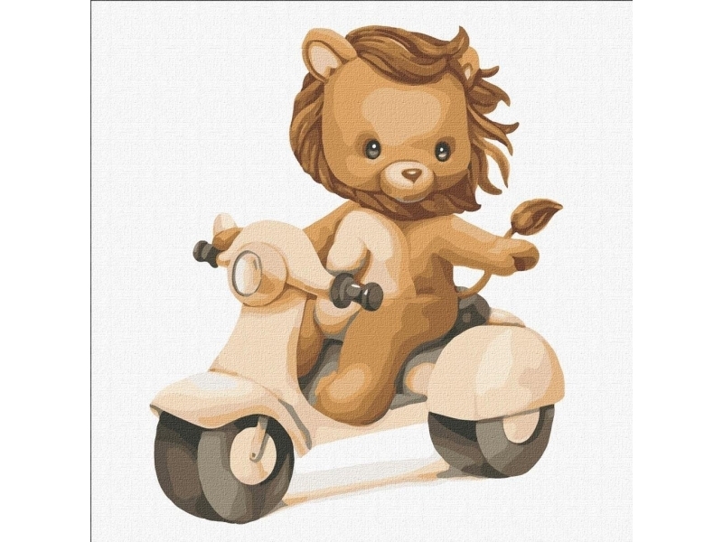 Painting By Numbers - Motorcyclist 30X30cm