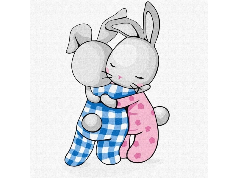 Painting By Numbers - Hugs Kids 25X25cm