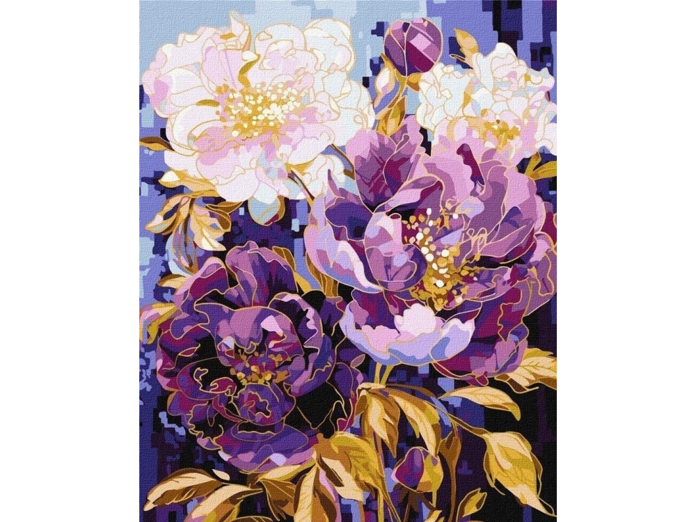 Malen Nach Zahlen - Blumenkaleidoskop 40X50