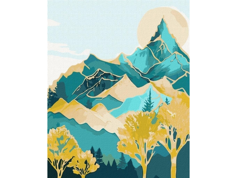 Malen Nach Zahlen - Berggipfel 40X50cm
