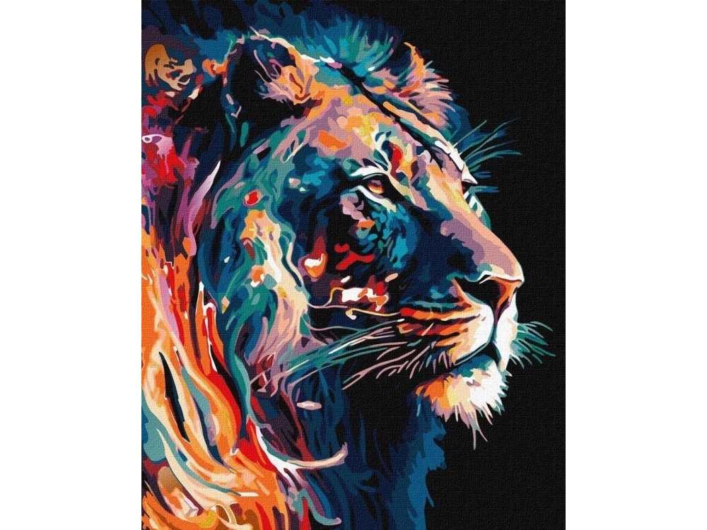 Maalaus numeroiden mukaan - Kiitollinen leijona 40x50cm