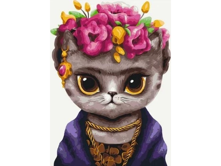 Painting by numbers - Fryda Cat 40x50cm | Skola & Hobby - Konstmaterial - Dukar | GameStuff