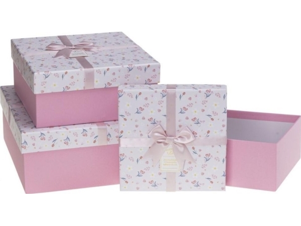 Presentförpackning med rosett 3 st rosa ROZETTE EDUKAMP | Skola & Hobby - Festdekorera - Presentinslagning | GameStuff