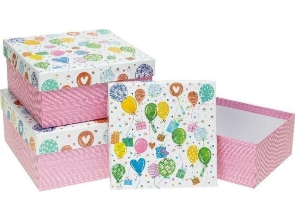 Presentask för barn 3st ballonger ROZETTE EDUKAMP | Skola & Hobby - Festdekorera - Presentinslagning | GameStuff