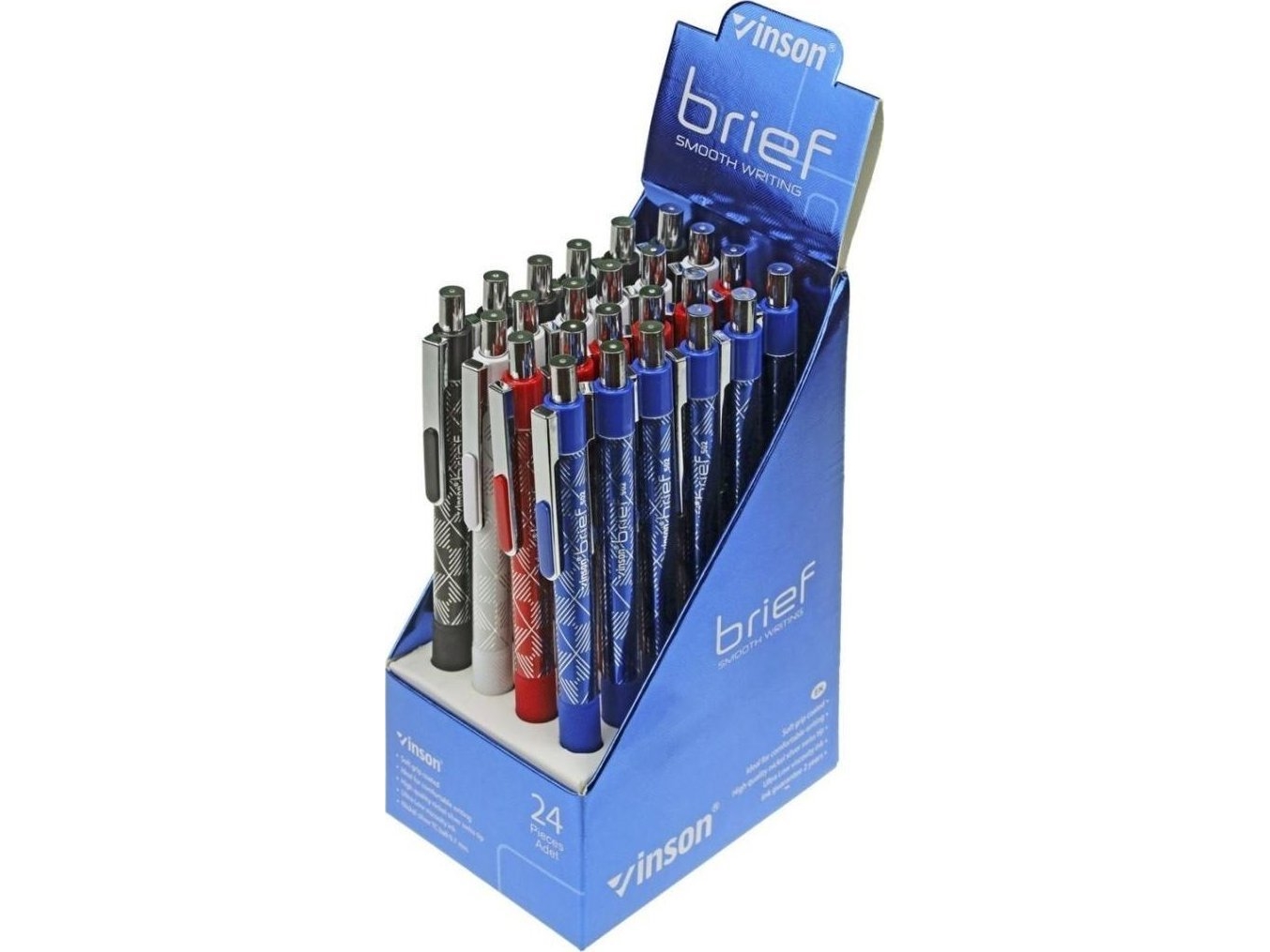 Automatisk Pen Brief 502 Blå (24 Stk.) Edukamp
