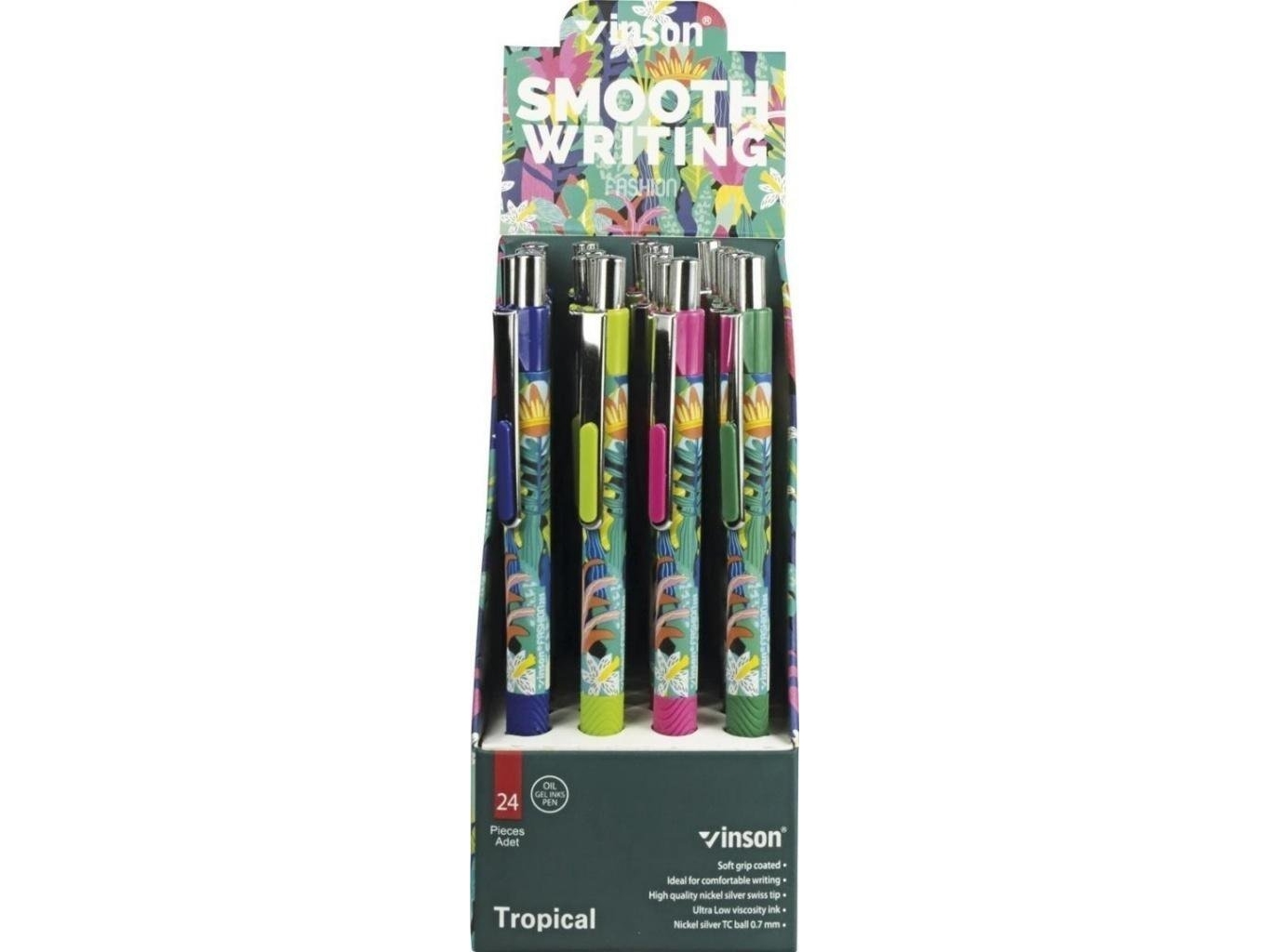 Fashion Tropic Blauer Automatik-Kugelschreiber (24 St.) Edukamp