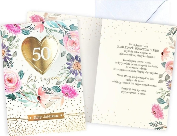 50-Års Bryllupsdagskort Edukamp