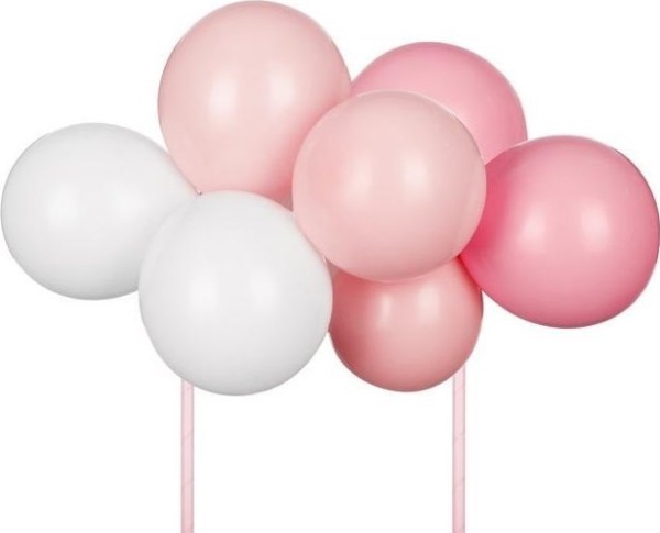 Ballon-Tortenaufleger Rosa 29Cm Edukamp