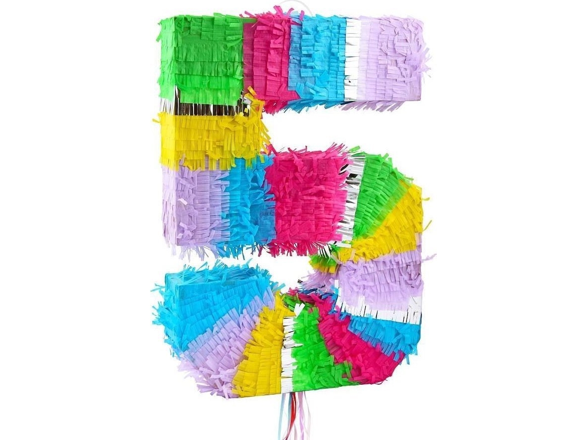 Piñata nummer 5 tårta 50x35x7,5cm | Leksaker - Figurer & Dockor | GameStuff