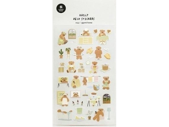 Dekorative Klistermærker Med Bamsehus (Teddy Bear House)
