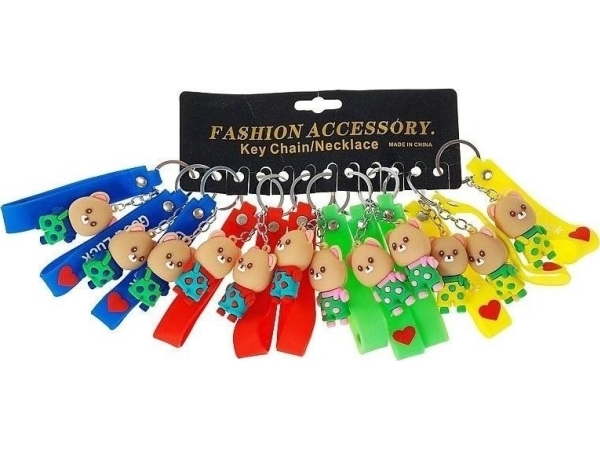 Rubber Pendant 6 Cm With Bear Band Op.12 Pcs 595644 Bem