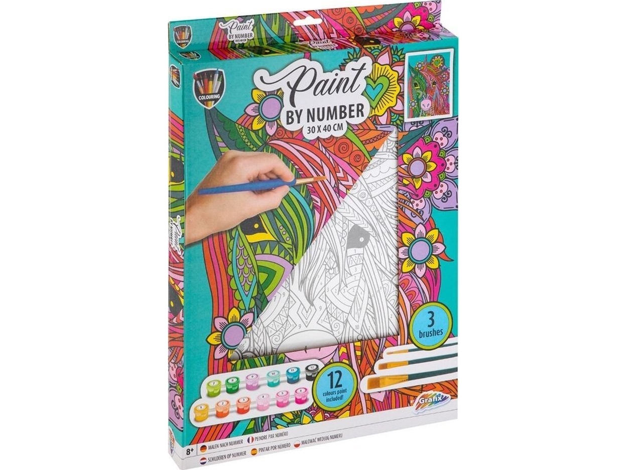 Målning efter nummer - Enhörning 30x40cm EDUKAMP | N - A | GameStuff