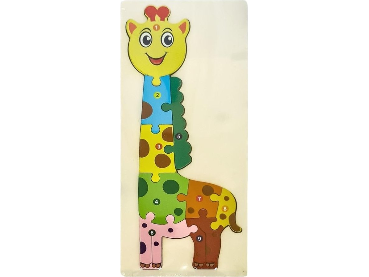 Drewniane Kinderpuzzle Żyrafa Edukamp