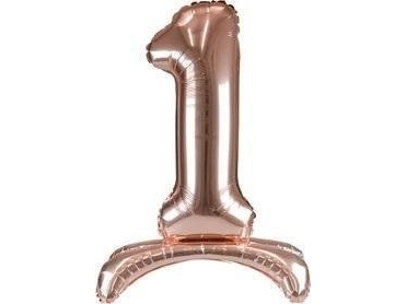 Foliendeko-Ballon Stehend Pink Gold 1 90 Cm
