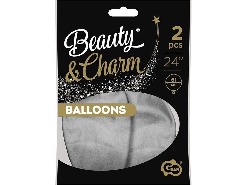 Beauty&Amp Charm Platin Sølvballoner 2 Stk