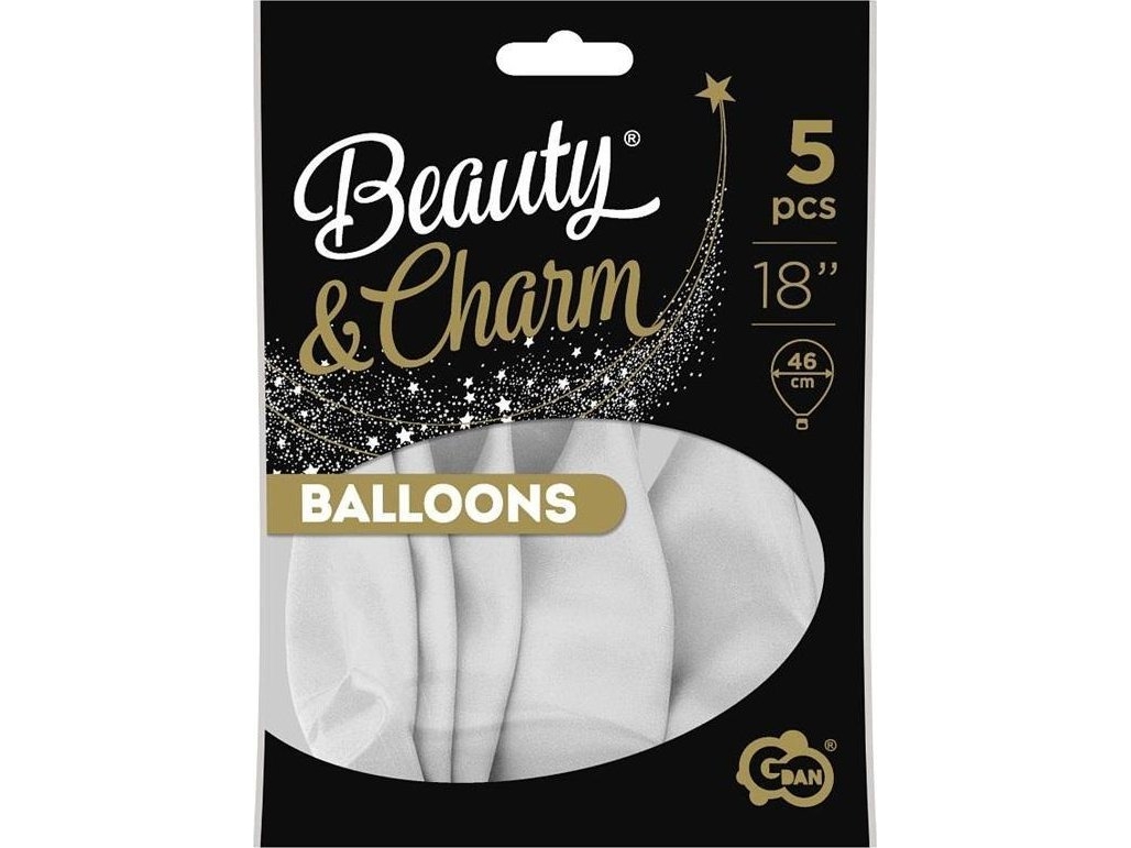 Beauty&Charm Pastelhvide Balloner 5-Pak