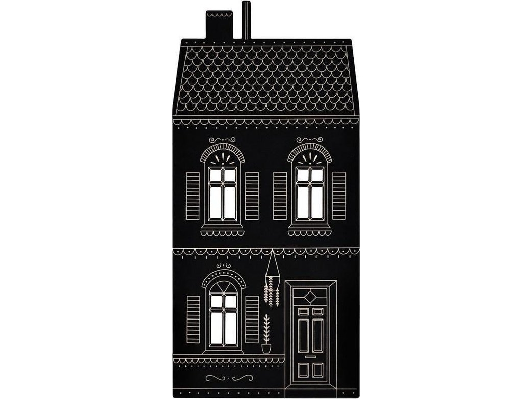 Kridttavle I Træ, Byhus 74X37cm Edukamp