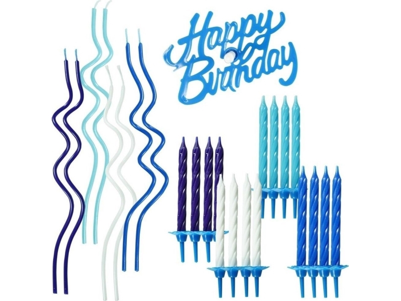 Födelsedagsljus set blå EDUKAMP | Skola & Hobby - Festdekorera - Tårtljus | GameStuff