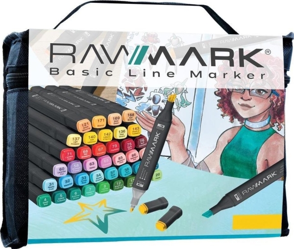 Basic Line Markers 80pcs + Coloring Book