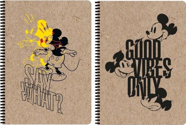 Notesbog 80k Gitter Mickey Mouse Kraft Edukamp