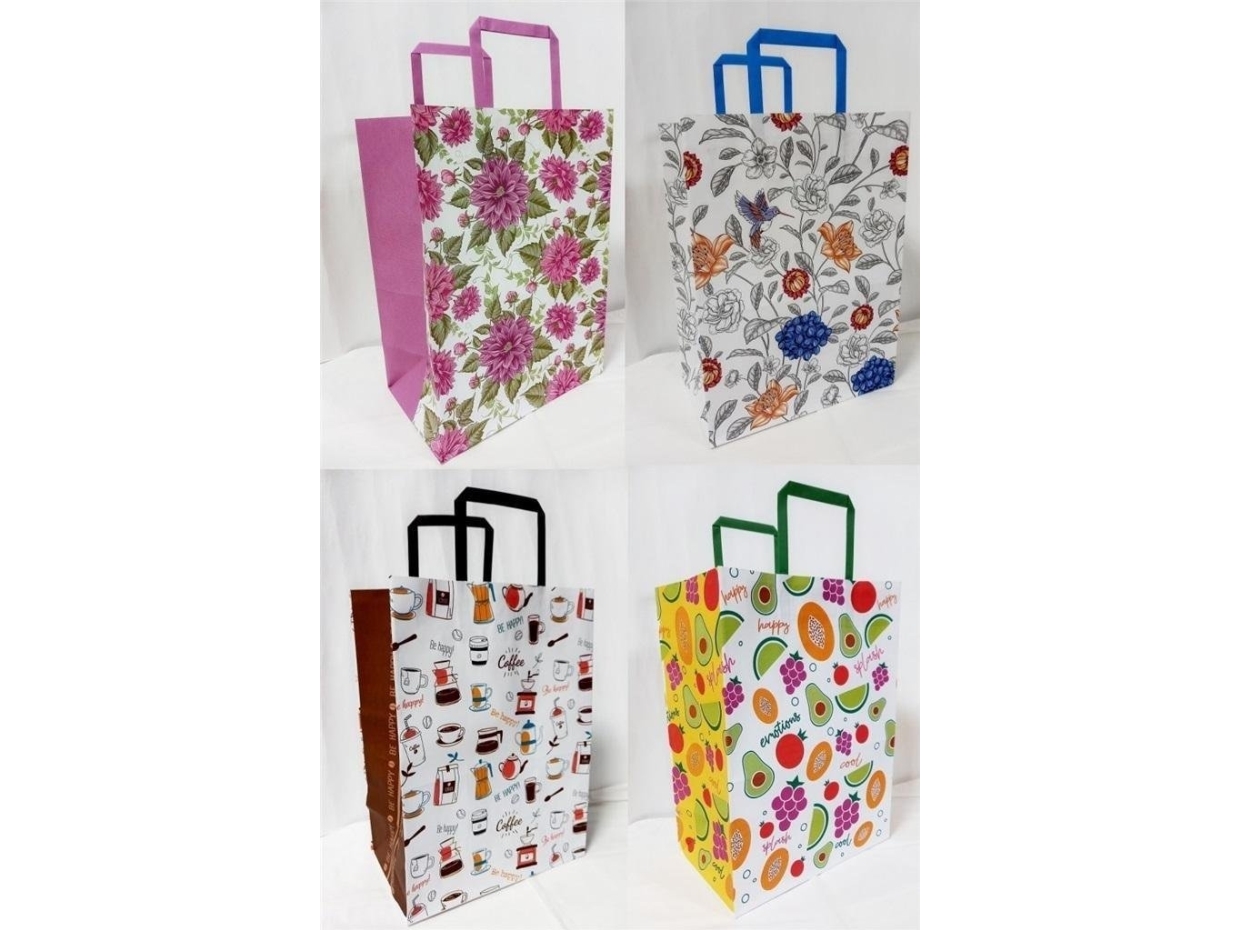 Hvid gavepose KRAFT 250x345x150