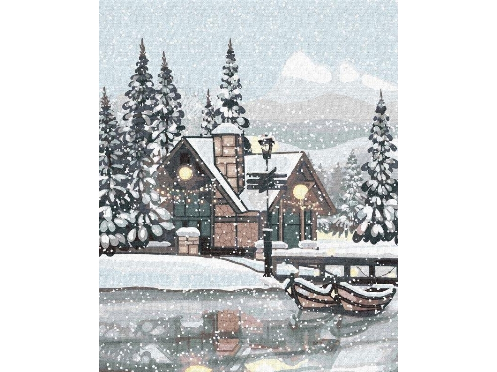 Mal-selv efter tal - Snow Silence 40x50 cm