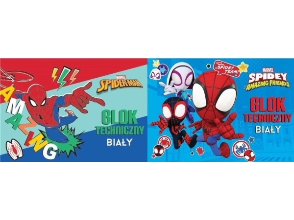 Tekniskt block A4/10K vit Spider Man EDUKAMP | Skola & Hobby - Konstmaterial - Papper | GameStuff