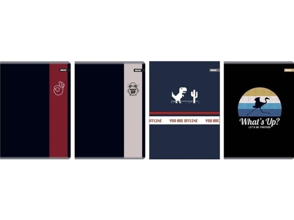 Notebook A5/80K Line Men Vibe (5 Stk) Edukamp