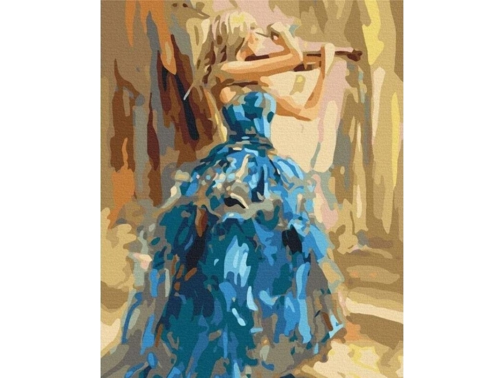 Maleri Efter Tal - Violinist 40X50cm