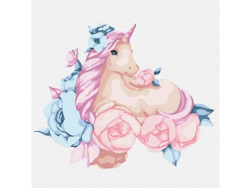 Painting by numbers - Fairytale unicorn 30x30cm