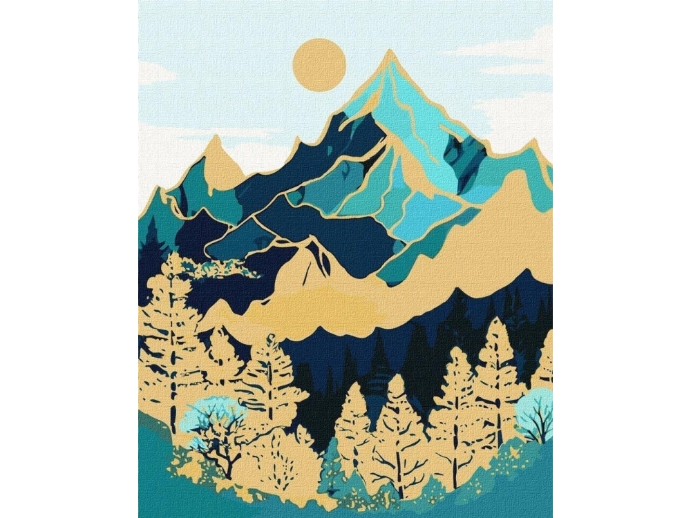 Painting by numbers - Mountain landscape 40x50cm