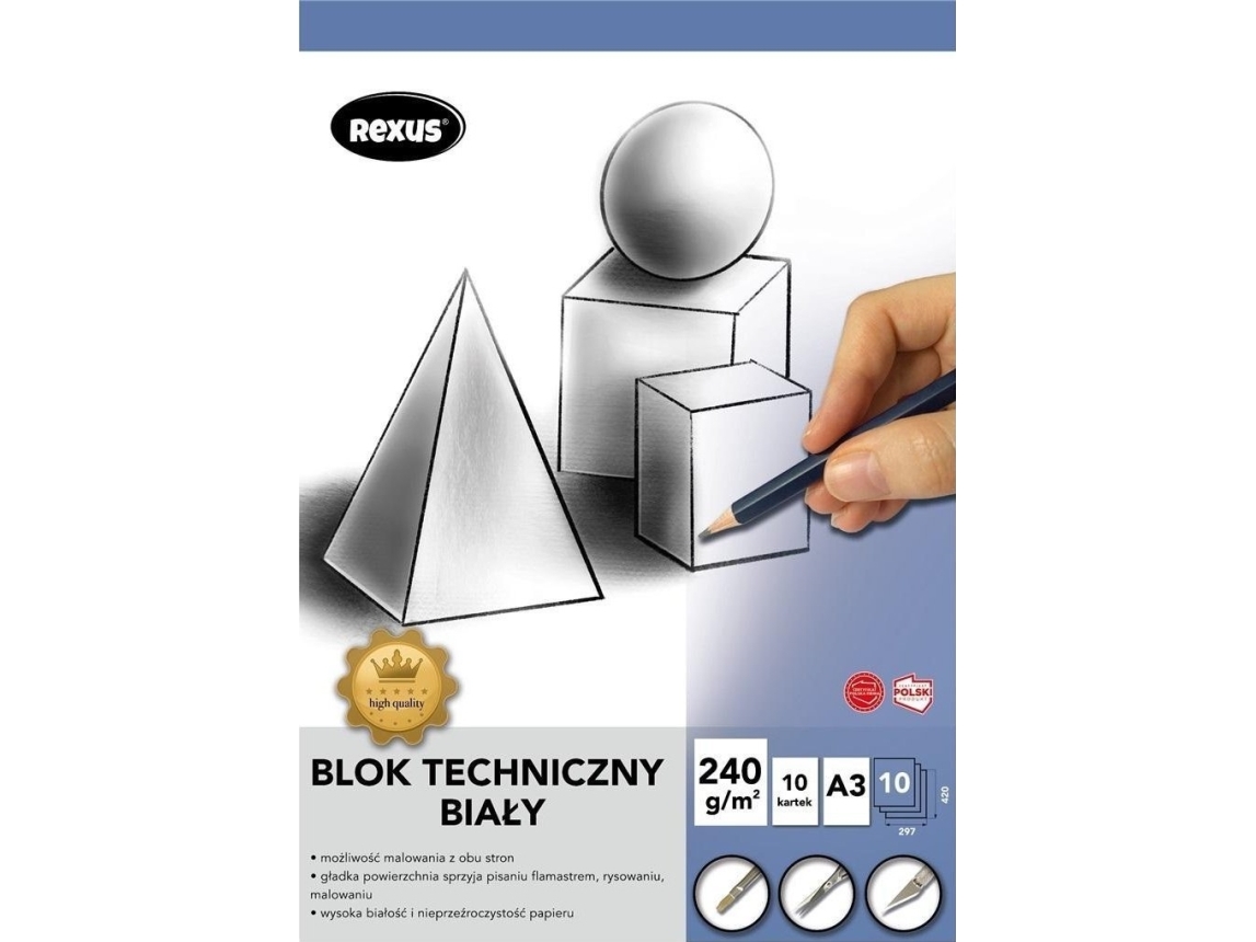 Technischer Block A3/10K Weiß Premium Edukamp