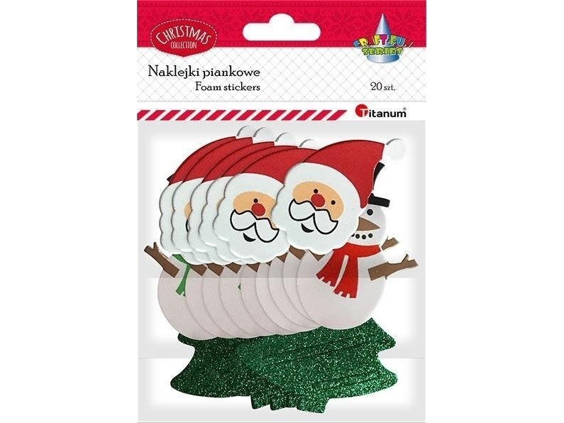 Weihnachten Schaumstoff Kopf Aufkleber 20Pcs Edukamp