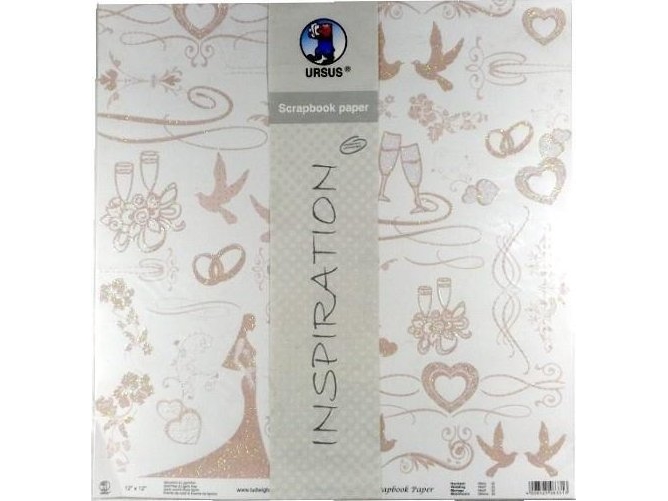 Wedding Scrapbooking Paper 5 Sheets