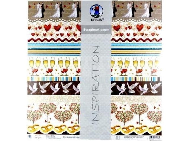 Wedding Scrapbooking Paper 3 5 Sheets