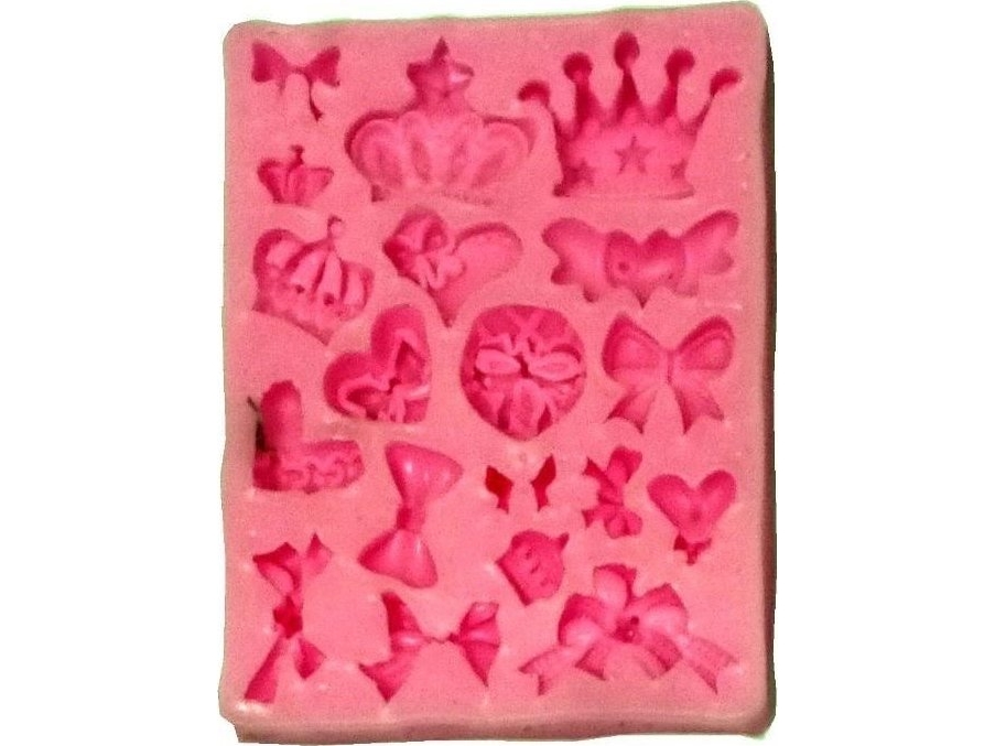 Silicone Mold Of Bows And Crowns